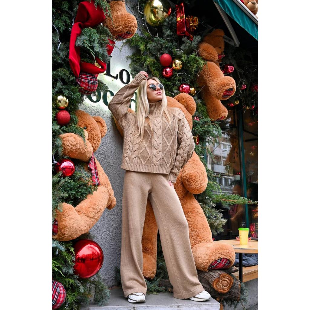 Костюм вязаний ромби