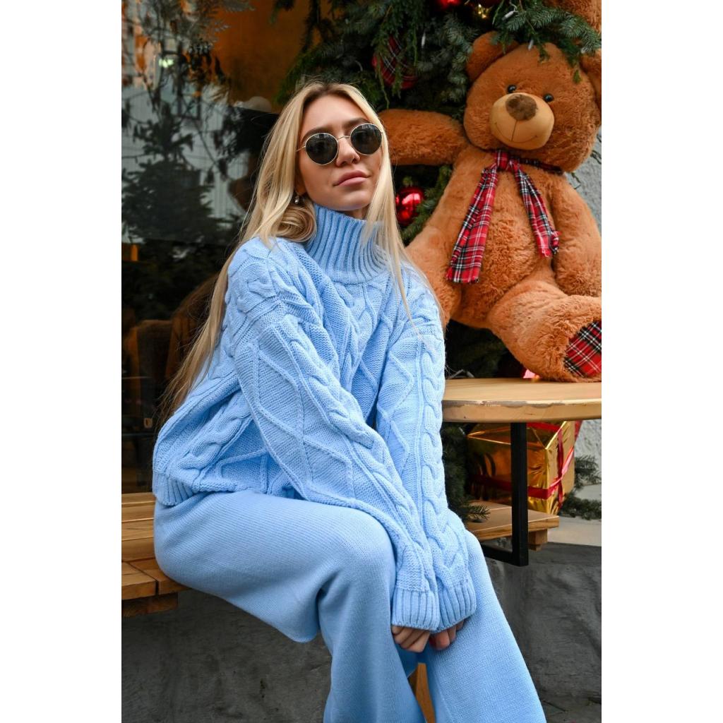 Костюм вязаний ромби